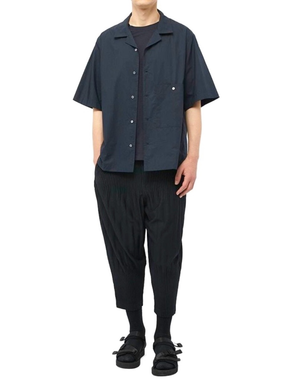 Homme Plissé Issey Miyake Pleated Pants Navy M Size 2 NWT
